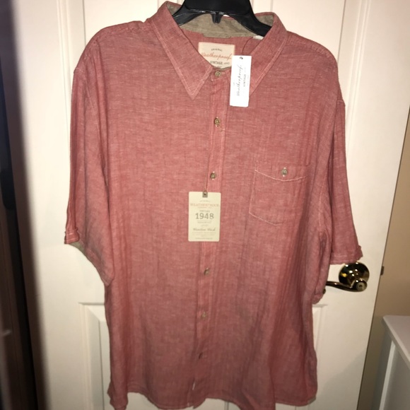 Weatherproof Other - NWT WEATHERPROOF Linen Button Down Short Sleeve Shirt